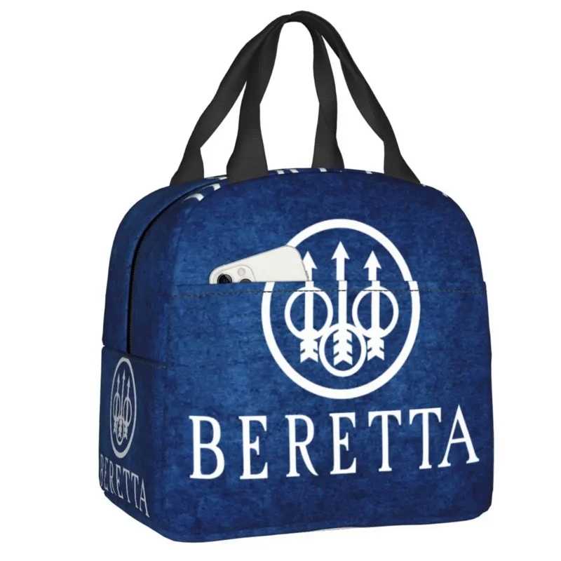 Beretta Thermal Insulated Bag Women Military Gun Lover Portable Lunch Box for Outdoor Picnic Multifunction Food Tote Bags