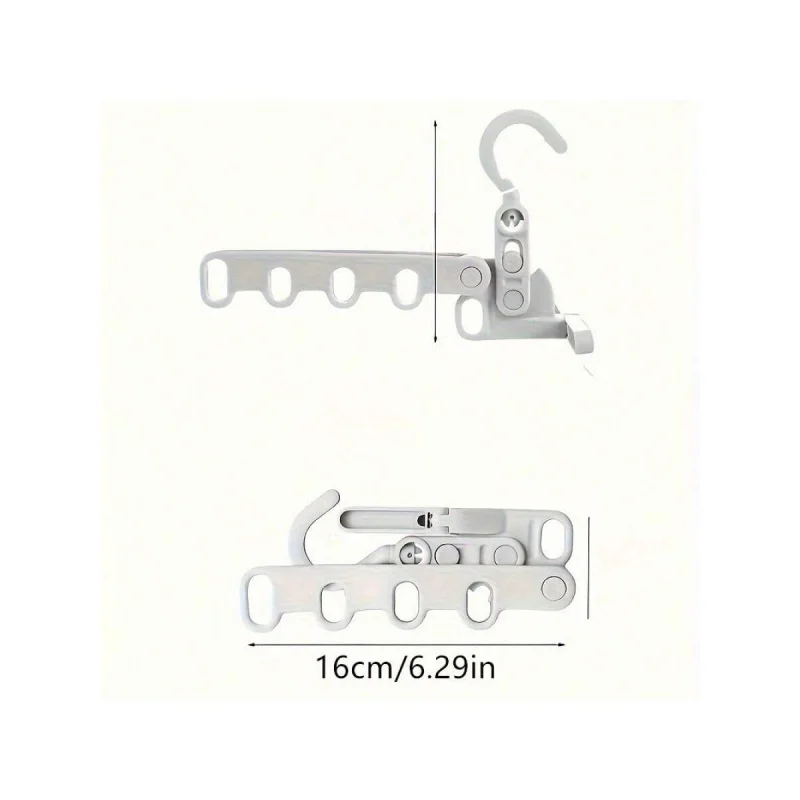 Portable 5-Clip Folding Clothes Hanger - Space Saving For Travel, Dorm, Home Use, Laundry Drying Rack 3