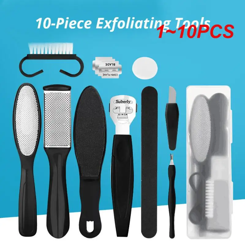 

1~10PCS Pedicure Set Peeling and Exfoliating Calluses Foot Scrubbing Brush Stainless Steel Double-sided Foot Care Pedal Stone 10