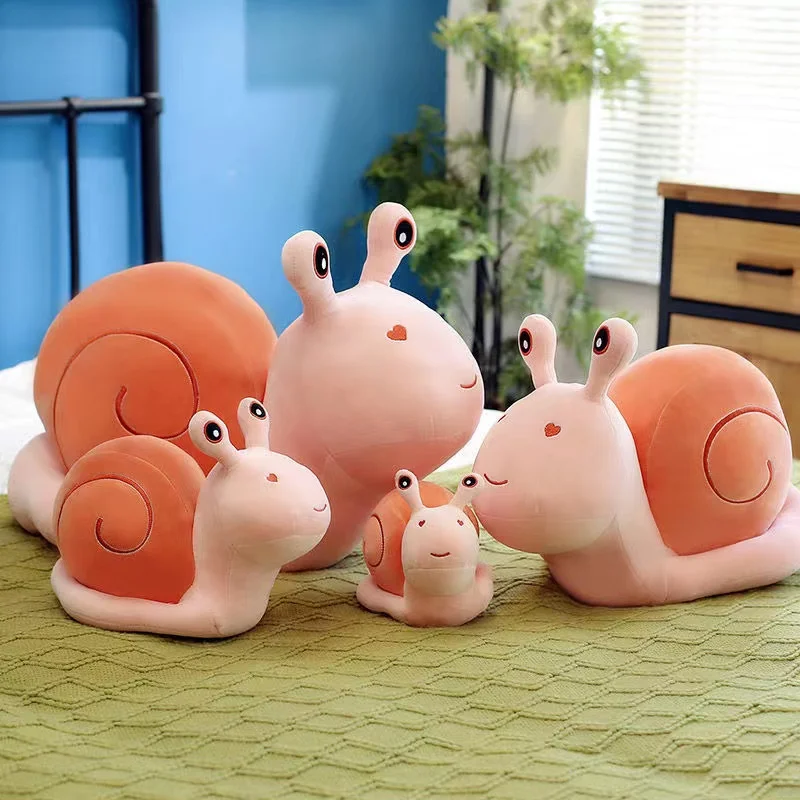 65CM Cartoon Snails Plush Toys Lovely Animal Pillow Stuffed Soft Kawaii Snail Dolls Sofa Cushion Cute Birthday Gift for Girls