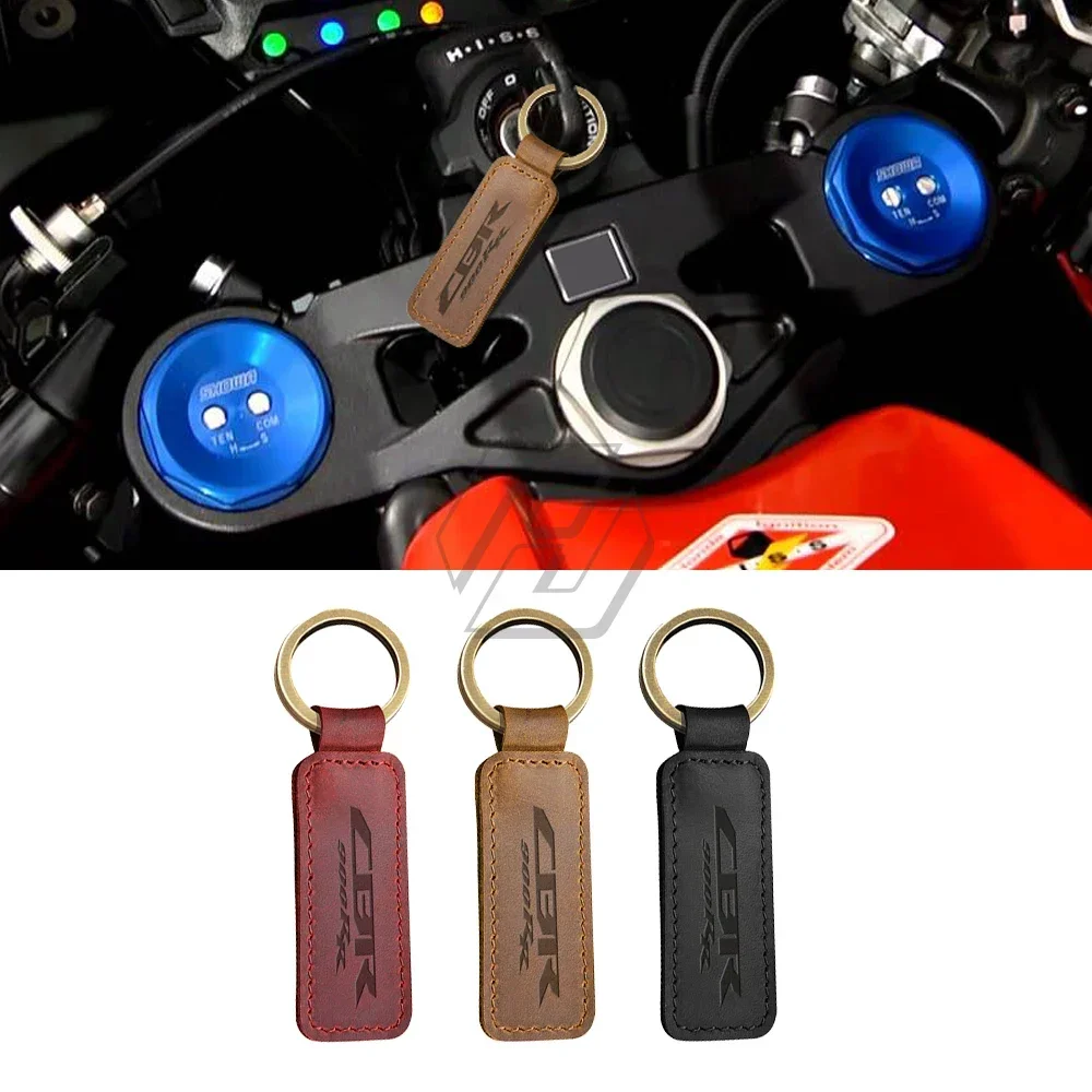

For Honda CBR900RR CBR 900RR Motorcycle Keychain Cowhide Key Ring