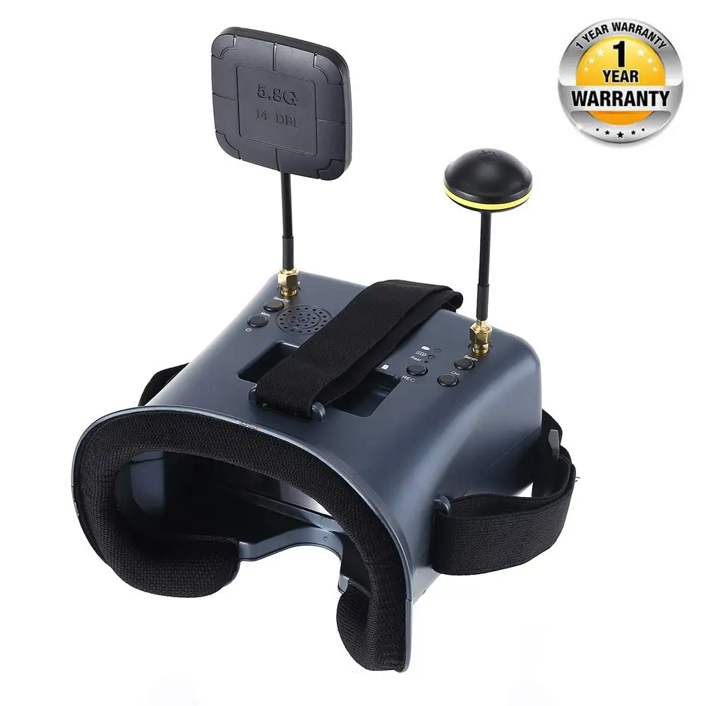 008D 5.8G 40CH 4.3인치 800*480 비디오 헤드셋 HD DVR 다이버시티 FPV 고글 배터리 카메라 포함 EV800D RC 모델 RC FPV 드론용