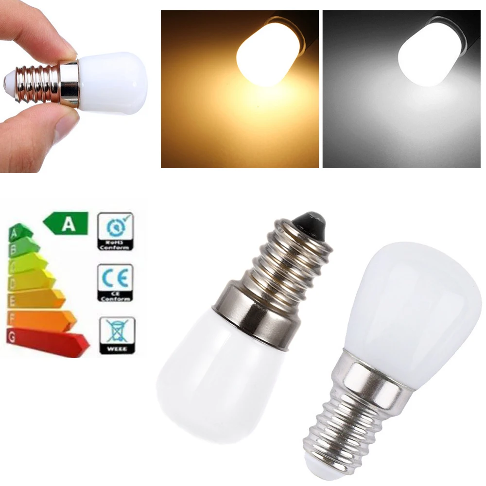 미니 2W LED 전구 E14 E12 T22 220V 110V 12V 24V 2835 SMD 냉장고 램프, 냉장고 냉동고 나사 ...