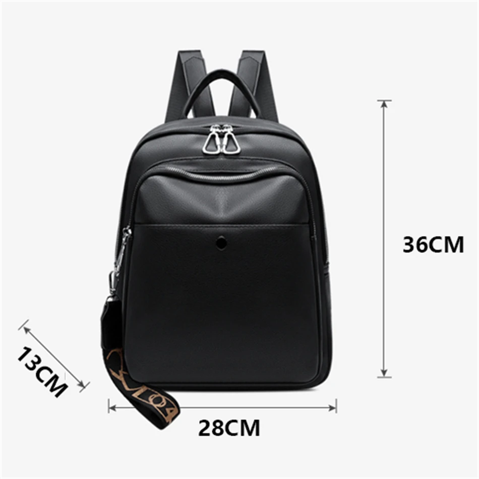 Genuine Brand Women's Soft Leather Backpack Multiple Pockets Backpacks for  Girls 2022 Fashion Lady Travel Bagpack Luxury Mochila