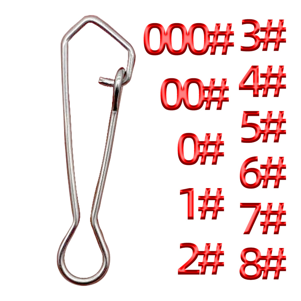 50Pcs Strong Pin Connector Sea ​​Fishing Lure Pin Hook Up Fishing Accessories Fishing Gear Stainless Steel White Nickel