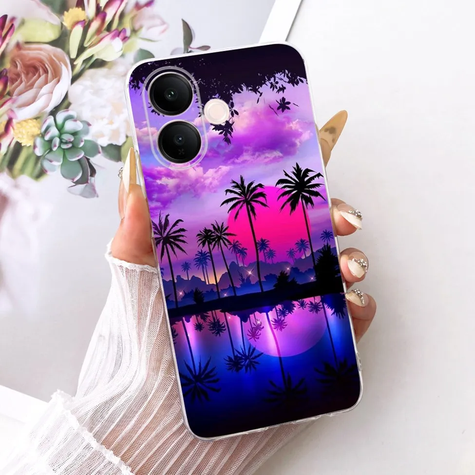 Clear Luxury Cute Cat & Butterfly Painted Case