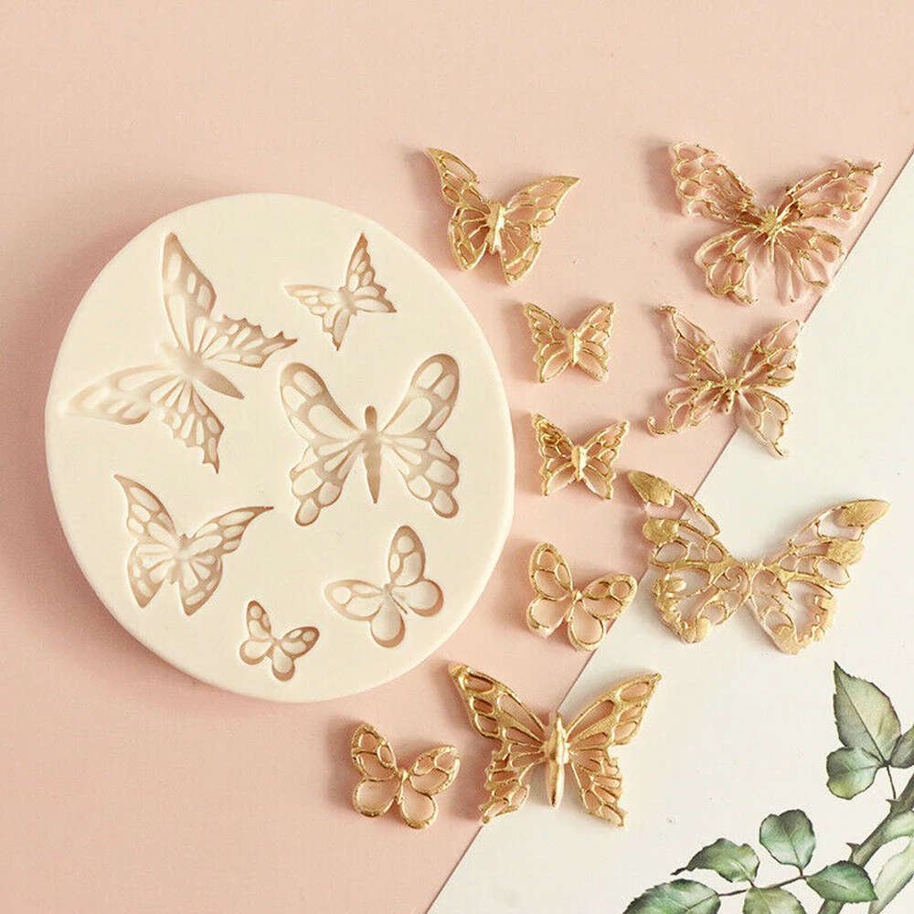 

1Pc DIY Butterfly Silicone Mould Crafts Fondant Chocolate Cake Decorating 3D Baking Mold Tools Bakery Accessories Kitchen Tools