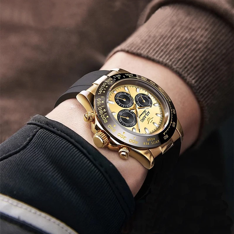 AILANG Brand 2023 Nuovi orologi meccanici da uomo alla moda con cinturino in silicone sportivo, impermeabile, luminoso, orologio da polso automatico di lusso_voghion.com