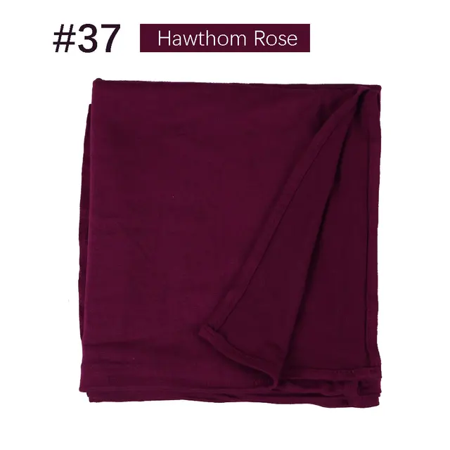 Muslim Women Premium Instant Cotton Jersey Hijab Scarf Jersey Hijabs Scarves With Hoop Pinless HeadScarves 53 colors 37