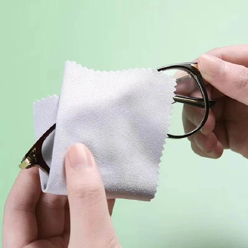 10pcs 안티-안개 스웨이드 안경 천 재사용 가능한 마이크로 화이버 안티-안개 천 렌즈 안티-안개 휴대 전화 카메라 렌즈 스크린 클린