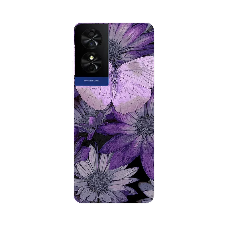 Colorful Leaves Flower Painted Soft Silicone Phone Case Cover - Bumper Protection Design
