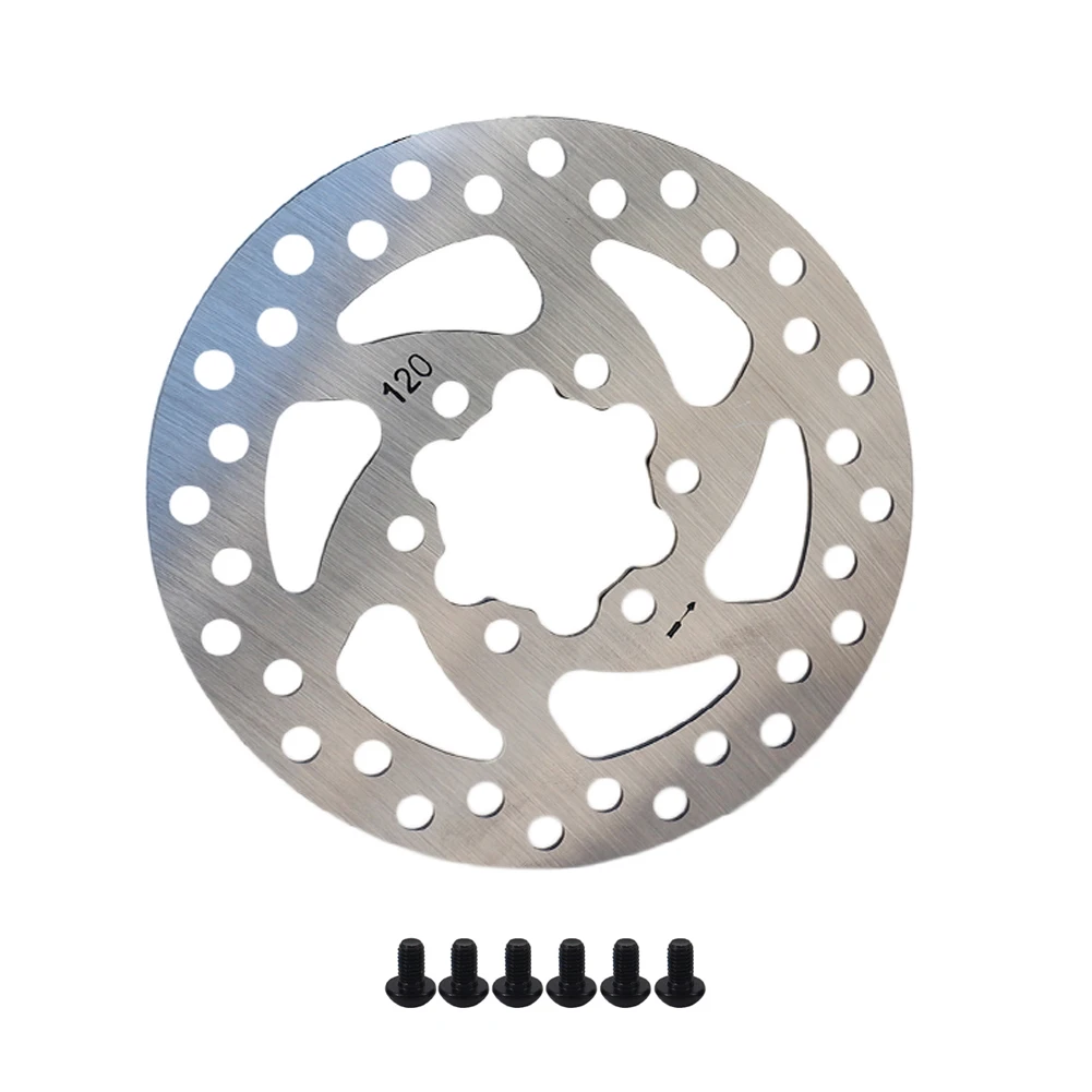 120mm 6 Hole Disc Brake for Electric Scooter Rotor Brake with Screws Stainless Steel Rotor Parts