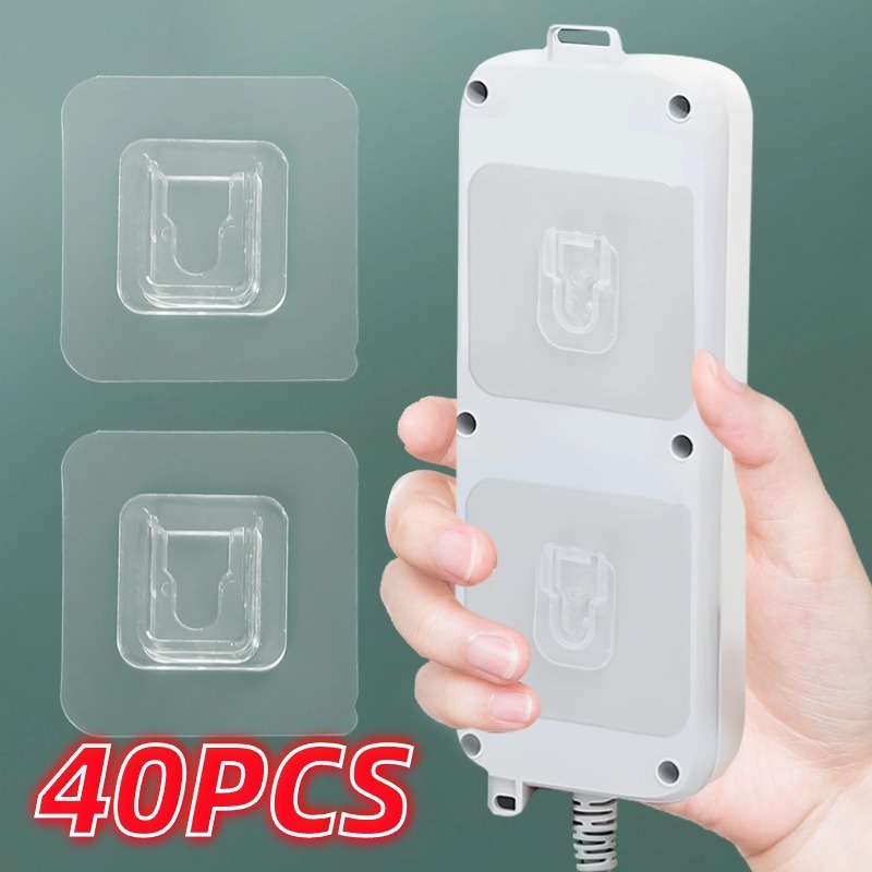 Strong Sticky Hung Double Sided Patch Hook Buckle Transparent Adhesive Wall Hooks Cup Sucker Bathroom Kitchen Bedroom Hook Kit