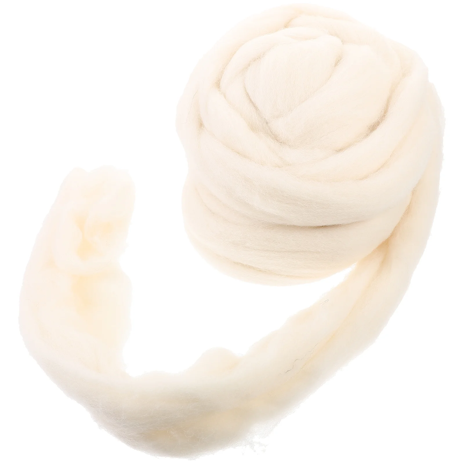 

Natural Roving Felting Yarn Roving Fibre Yarn Roving Felt Crafts for DIY Craft Felting Hand 200g ( Galatea )