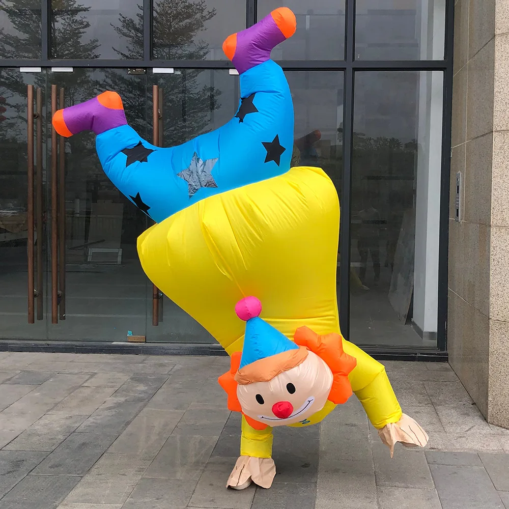 Handstand Clown & Shark Inflatable Costume 4
