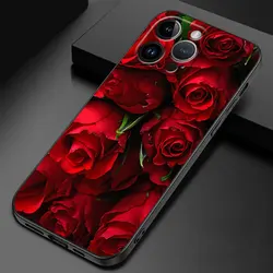 Bright Red Rose Flowers TPU Soft Phone Case Cover - Elegant Design - iPhone 13 (UUAZA01)