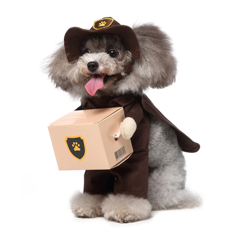 

Pet Dogs Courier Costume Standing Cosplay Outfit 4 Sizes Available S/M/L/XL Pet Dress Up Party Props Accessories For Dogs Cats