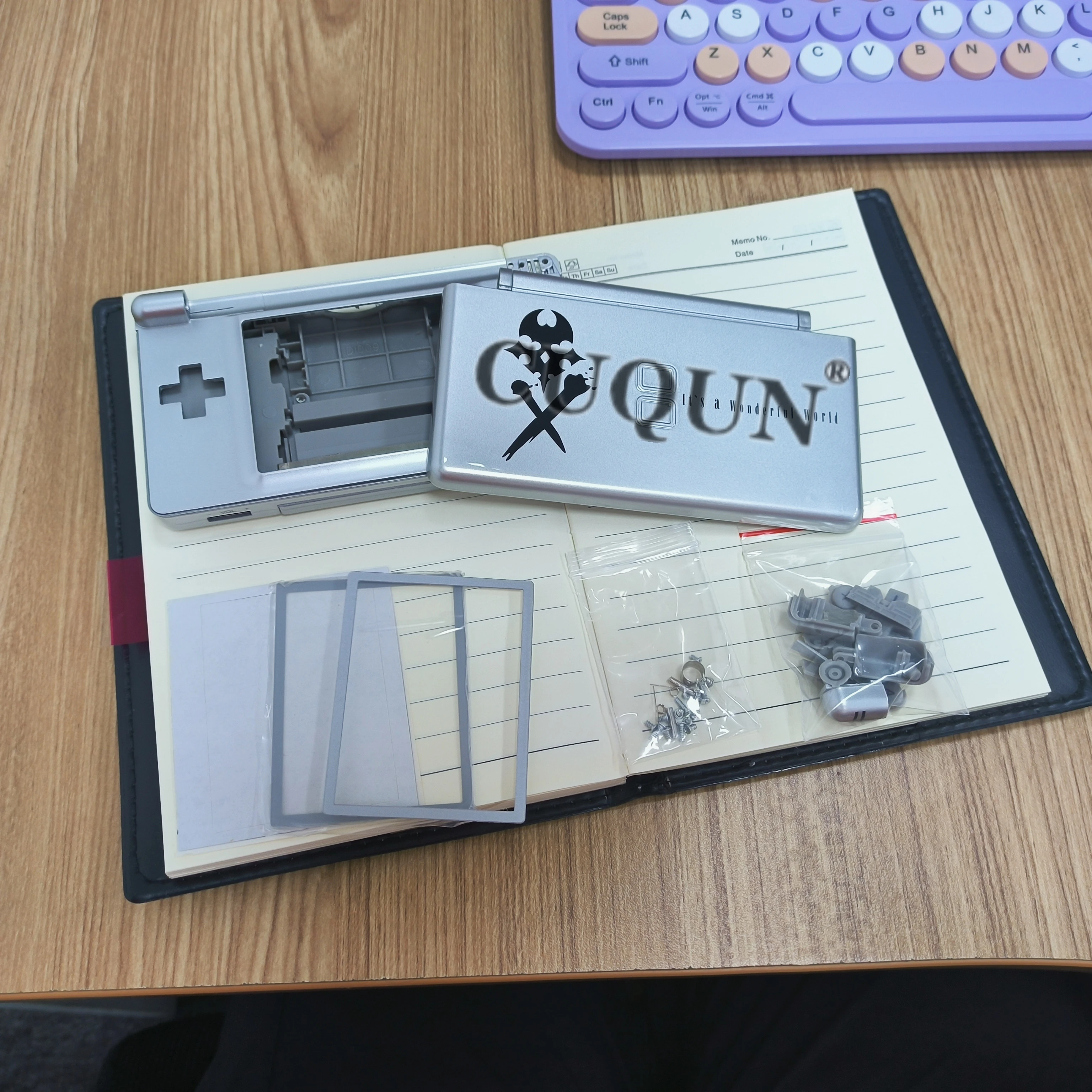 アイボリー DS LITE CUSTOM SICK Purple and Black MODDED DS Lite! #custom #nintendo #ds