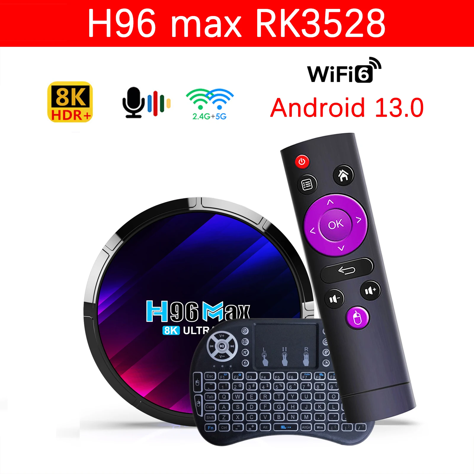 H96 Max RK3528 smart tv box android 13.0 64gb