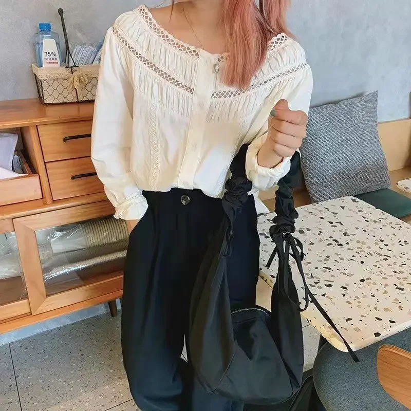 

Сумка через плечо в стиле ретро для девушек корейский стиль в японском стиле Харадзюку Студенты колледжа женская модная сумка-мессенджер с морщинами