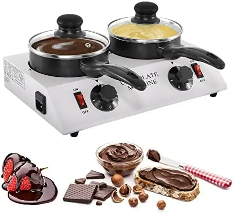 

Chocolate Melting Pot Chocolate Tempering Machine Commercial Melter Fondue Pot for Chocolate, Butter, Cheese, Cream, Candy, Mil