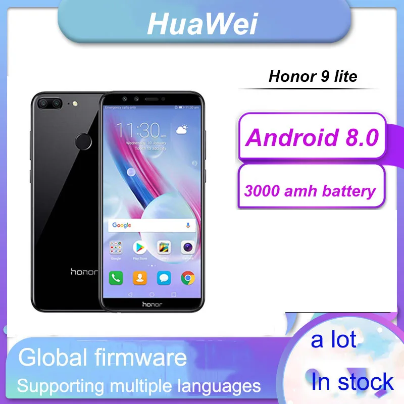 random color Huawei Honor 9 lite Smartphone Kirin 659 4g 32g 5.65 inch IPS screen Google Play Store EMUI 8.0 |