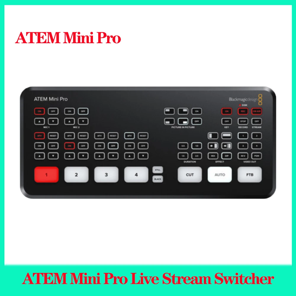 

Blackmagic Design ATEM Mini Switcher ATEM Mini Pro Live Stream Switcher Multi-view and Recording New Features