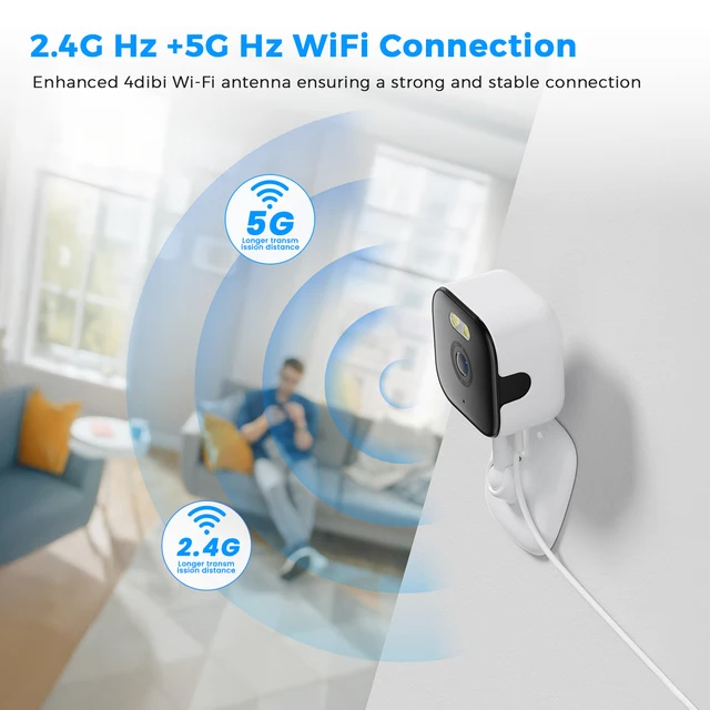 BESDER 5MP Mini Cube Camera Wifi Indoor Two Way Audio Human Detection Home 3MP CCTV Security IP Camera 2MP 5X Zoom O-Kam Pro APP 3