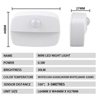 LED Night Light with Motion Sensor Cabinet Lamp Wireless Bedside Nightlight Battery Power For Bedroom Closet Stairs Lighting 2