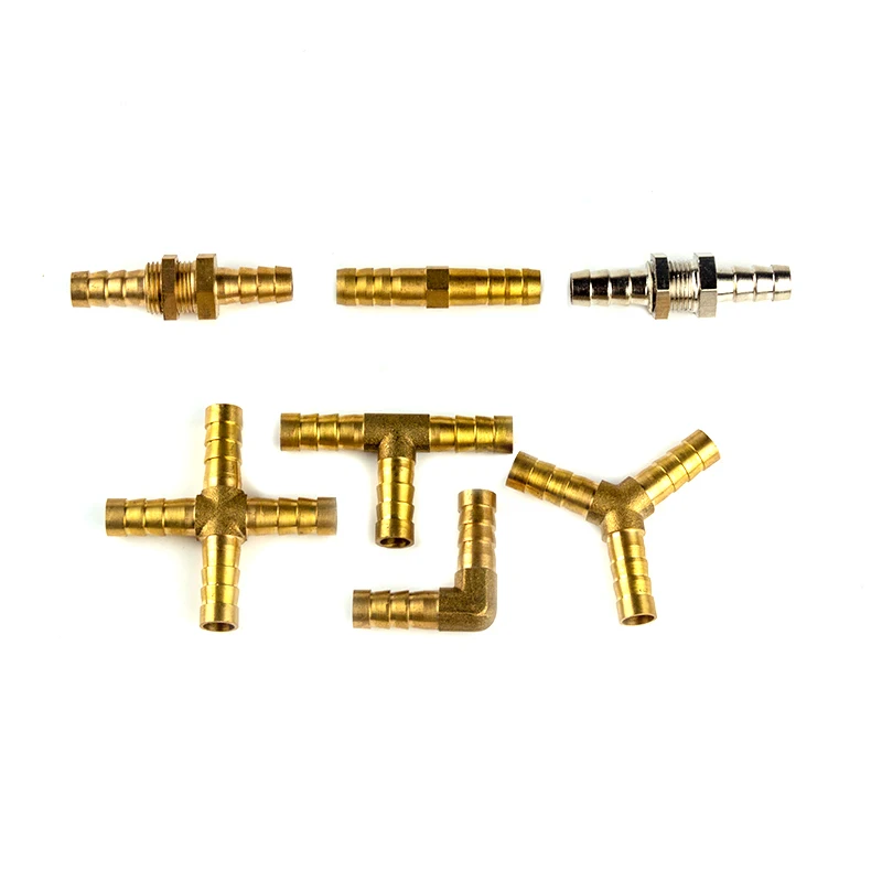 Pipe fitting Brass Barb Pipe Fitting 2 3 4 Way Connector 4mm 5mm 6mm 8mm 10mm 12mm 16mm 19mm Hose Copper Pagoda Water Tube Fittings