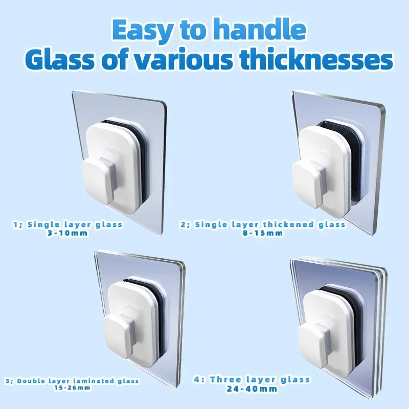 Magnetic Window Cleaner Double-sided Window Cleaning Brush Glass Wiper Cleaning Tools outside window cleaner For High Rise window cleaning brush window cleaner