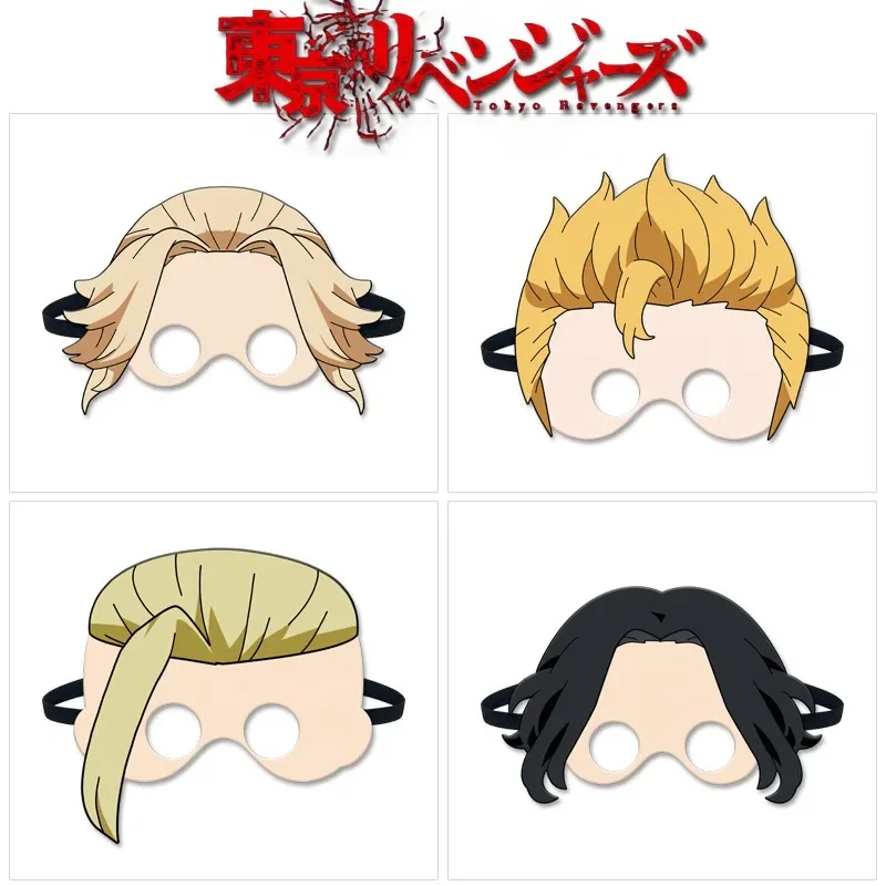 New Tokyo Revengers Mask Cartoon Anime Quarter Cosplay Puntelli Fashion Trend Pp Cotton Mask (Elastico Misura Regolabile) Regali