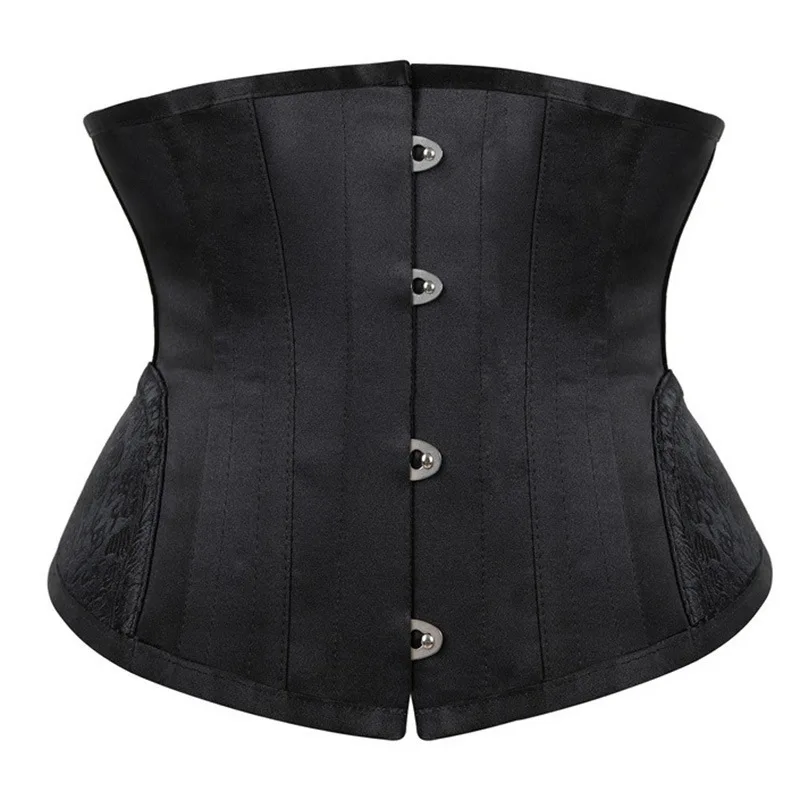 

Steel Boned Corset Sexy Lace Up Underbust Bustier Waistband Body Shapers Slimming Waist Trainer Corsets Shapewear