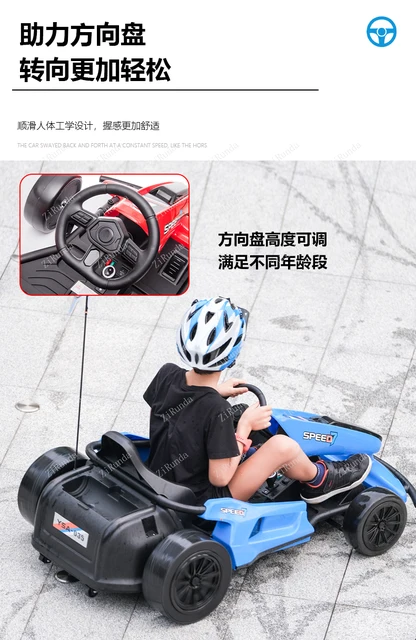 Children's Electric Kart Drift Car Baby Four-Wheel Car Can Take Adult Kart  Racing Kart Electrico - AliExpress