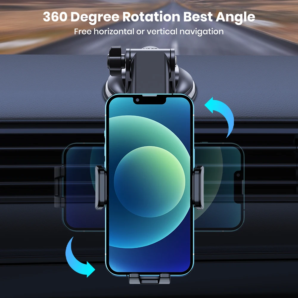 Car Phone Holder Mount Strong Suction Hands-Free Universal Cell Phone Mounts for