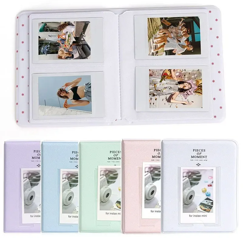 Photo album 64 Pockets Photo Album Instant Camera 3 inch Pictures Storage Case Stamps Tickets Cards for Fujifilm Instax Mini 12/11/9/8