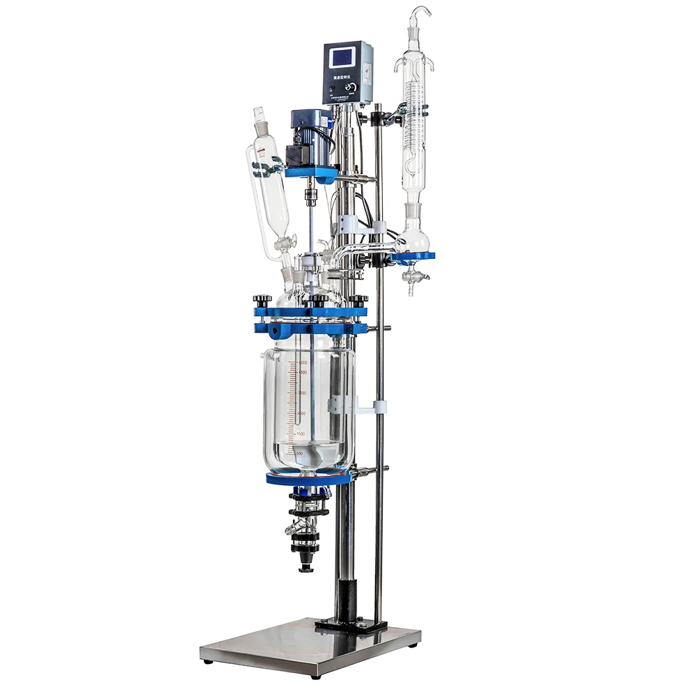 

Automatic Lab Vacuum Pharmaceutical Continuous 5L Stirred Tank Reactor Glass Reactor