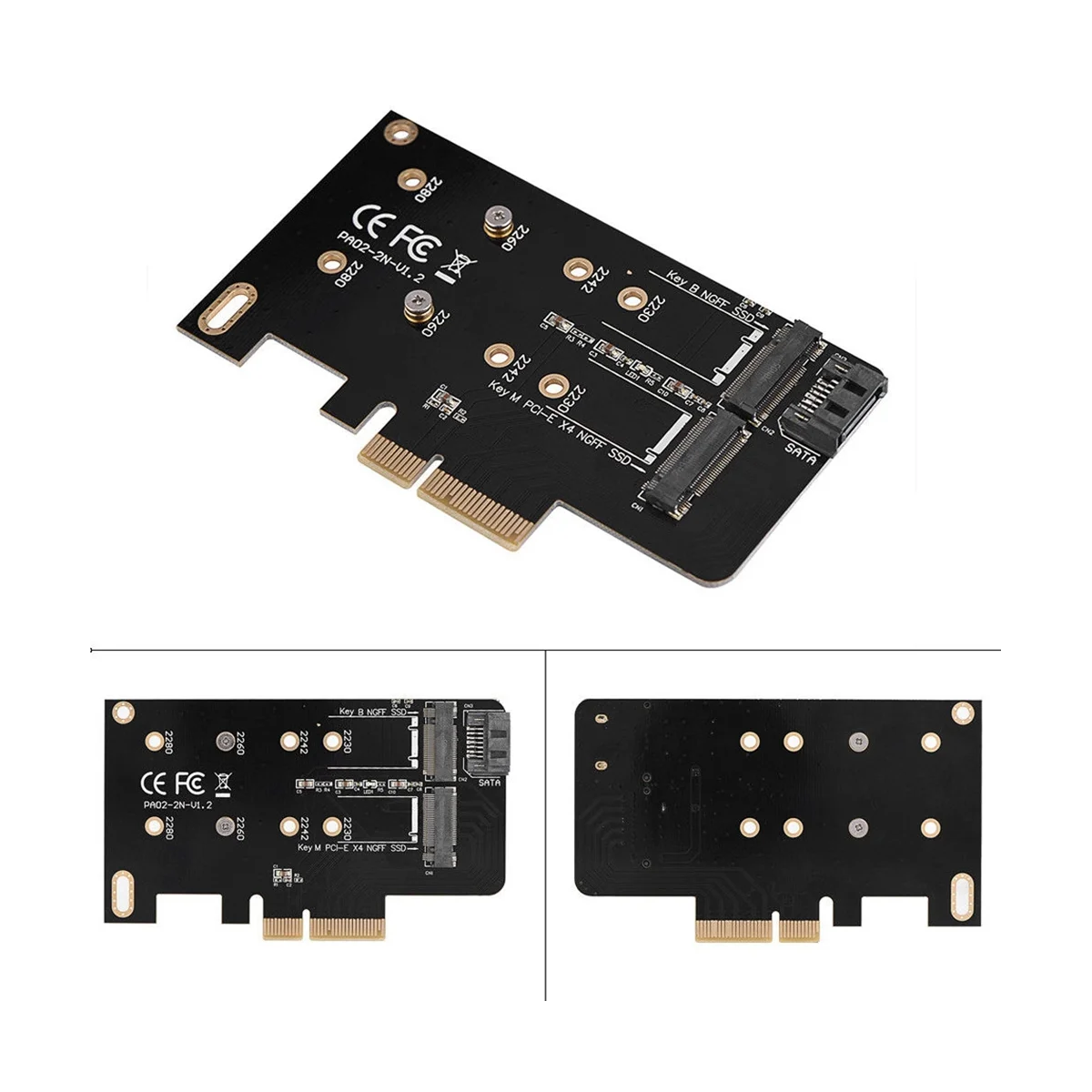 

Конвертерная карта M.2 NVMe SSD NGFF на PCIE X4 B KEY + M KEY PCI-E 3,0 4X до 2230-2280 M.2 SSD M2 PCIE адаптер