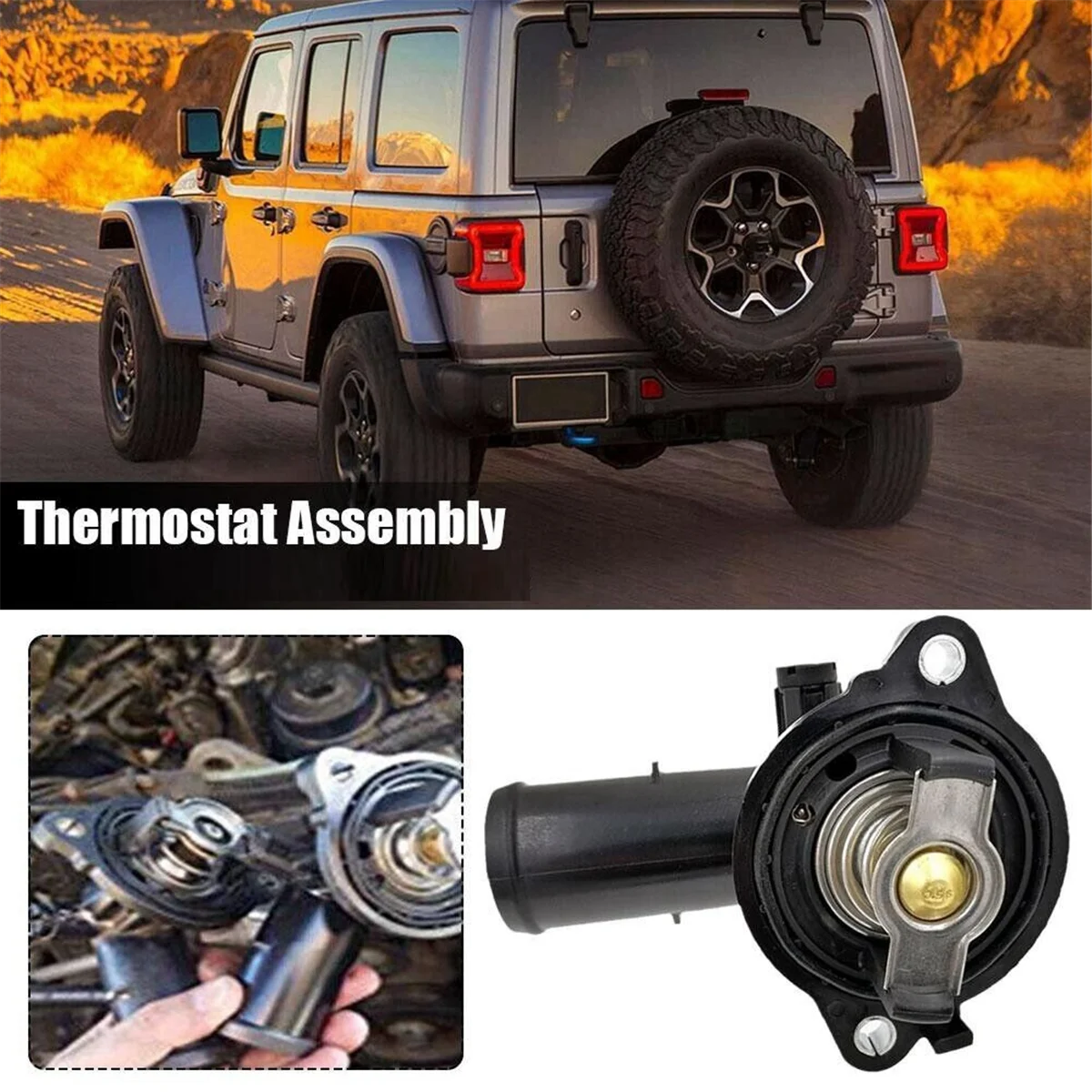 

5Pcs Coolant Thermostat Housing for Dodge Durango 5184651AF for Jeep
