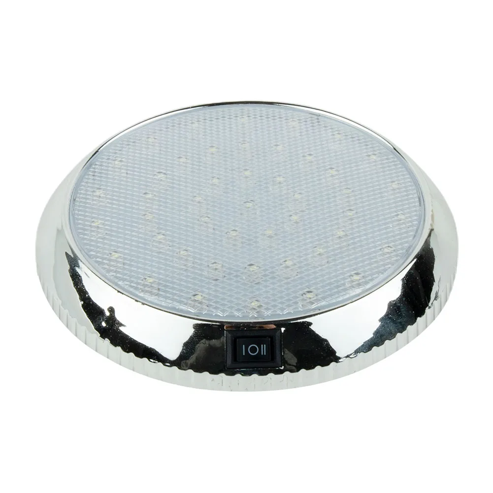 

130MM Automobiles Car Dome Roof Ceiling Interior Light LED Car Interior Reading Light White Round Style 46LED 12V Bulb Lamp