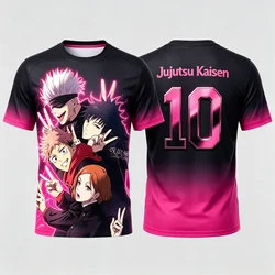 Jujutsu Kaisen Gradient 3D Print Men's Anime T - Shirt - Casual Short Sleeve Streetwear Harajuku Summer Top - 5XL (TOFYH1299)