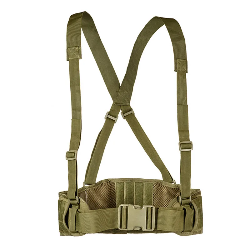 

Tactical Vest Molle Belt Men's Army Special Nylon Military Convenient Combat Girdle H-shaped Adjustable Soft Padded