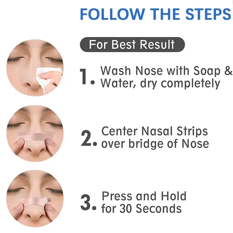 500/300/100pcs Breath Nasal Strips Right Way Stop Snoring Anti Snore Nose Strip Easier Better Breathing Good Sleeping Patches 3