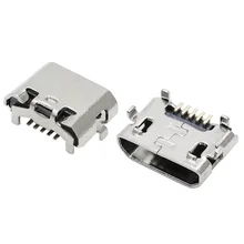 

100pcs Micro USB Connector 5pin Jack Reverse Ox horn Charging Port Plug Socket Mini USB For Huawei 4X Y6 4A P8 C8817 max Lite