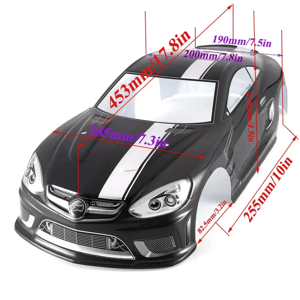 NEEBRC 1/10 RC Auto Shell Gemalt Körper 190/195mm Breite für 1:10 RC Racing Drift Autos Modell HSP Yokomo Hpi ZD TAMIYA Spielzeug DIY Teile – Detail 16