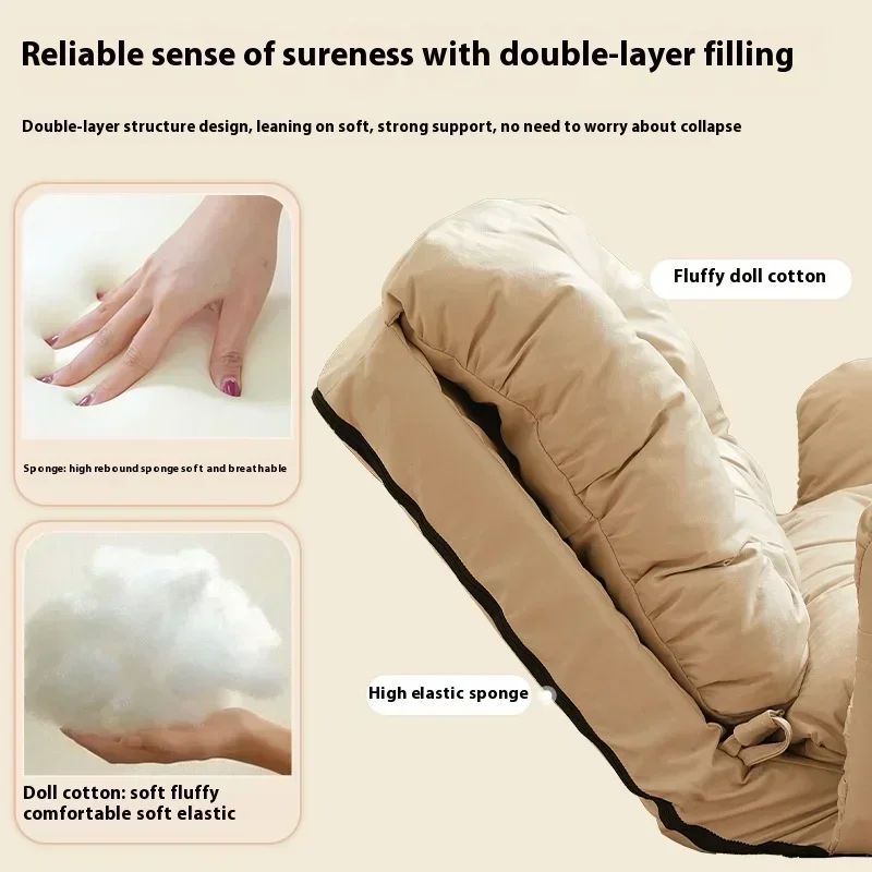 Back Balcony Large Chair Foldable Chair Lounge Sofa Living Room Single Recliner 2025 Foldable Lazy Sofa Bedroom Tatami Sets Bed