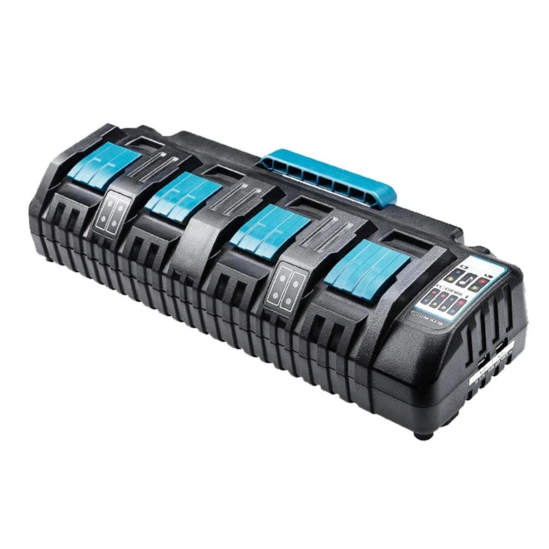 

Black Charger For Makita Battery 14.4V 18V 3.0Ax4 Li-Ion BL1830, BL1830B, BL1840, BL1840B, BL1850, EU Plug