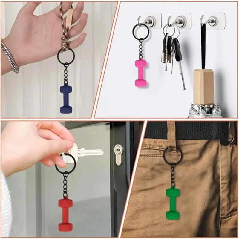 1개의 역도 키체인, 헬스장 문화 및 피트니스 애호가를 위한 미니 바벨 참, 수집용 액세서리 및 특별한 선물