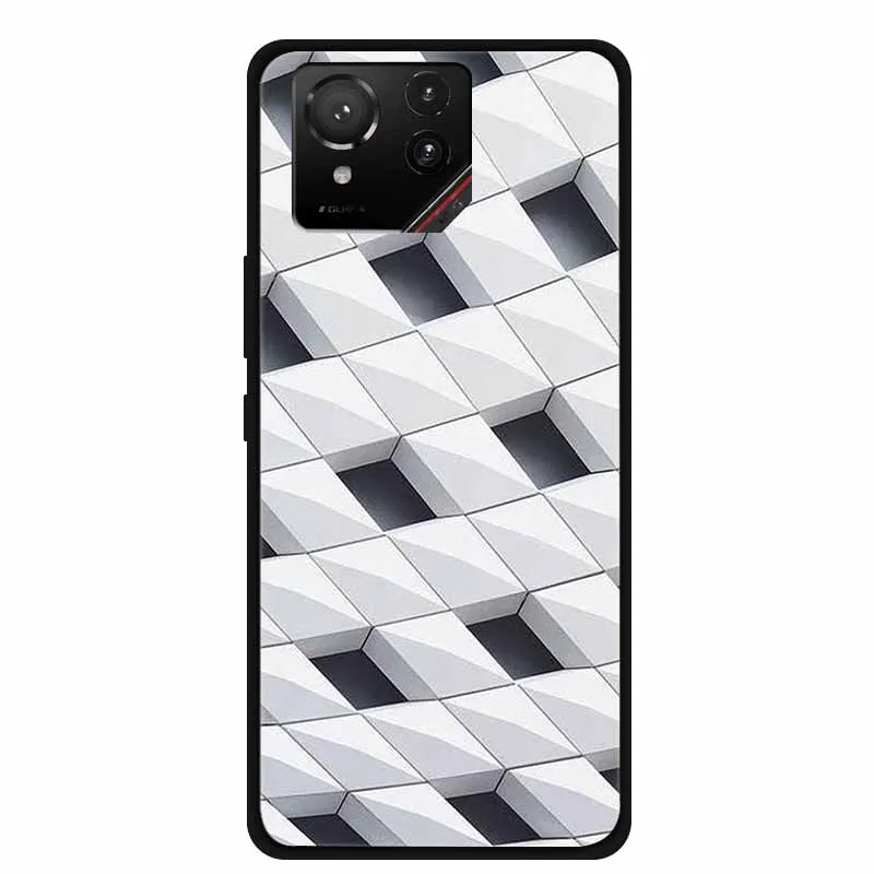 Cartoon Printed Soft Black Silicone Phone Case