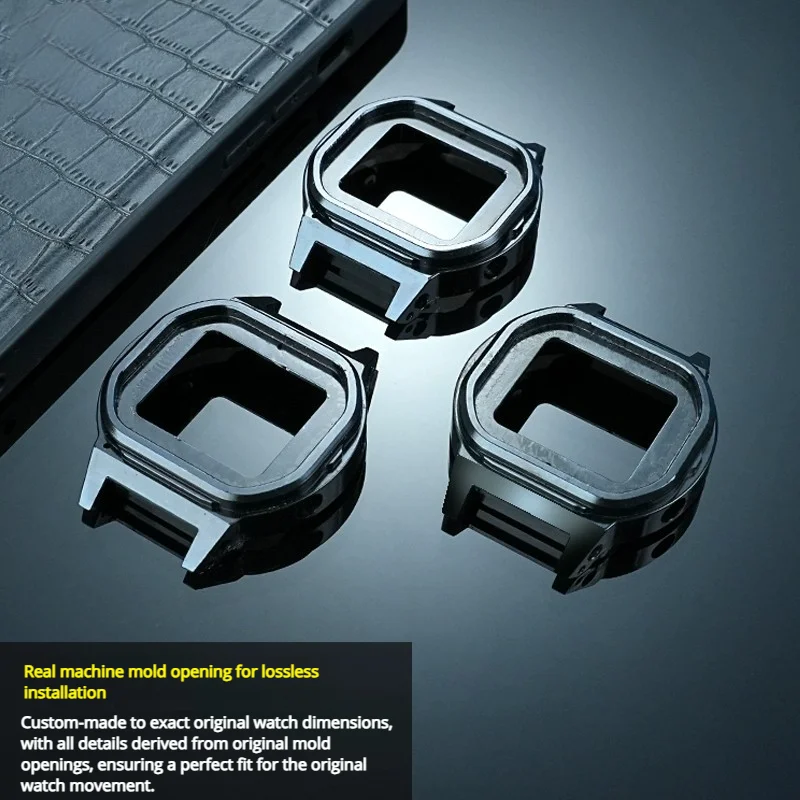 Aluminum Alloy Inner Shell Replacement for Small Square Watch with Tool